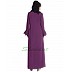 A-line designer abaya with frills on sleeves - Purple